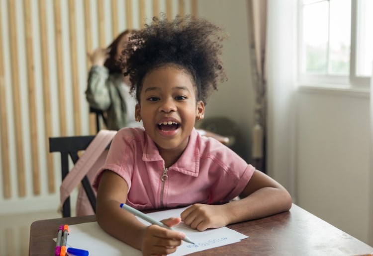 A Girl Child Learning