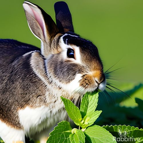 Picture Of Rabbit Eating Mint