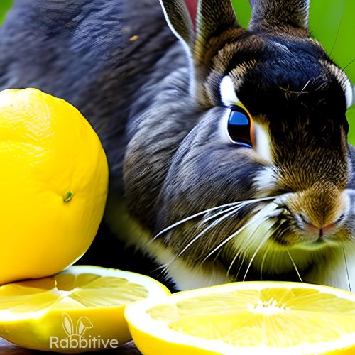 Rabbit Eating Citrus Fruit